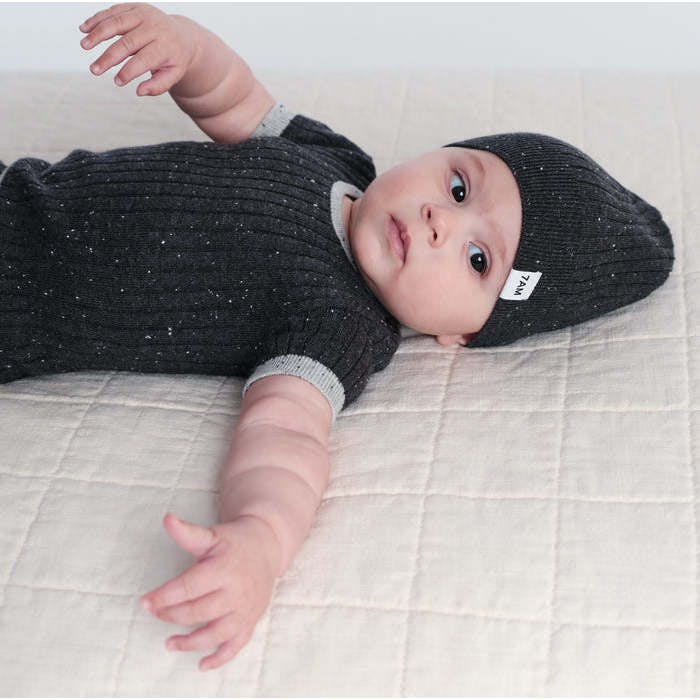 Baby Boys Hug Me Ribbed Contrast Trim Short Sleeve Top