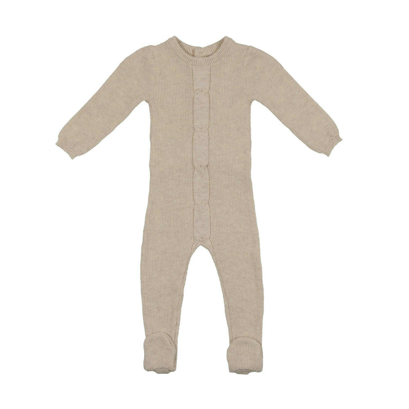 Braided Rope Knit Long Sleeve Footie