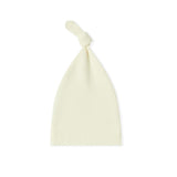 Cream Waffle Knotted Beanie Hat
