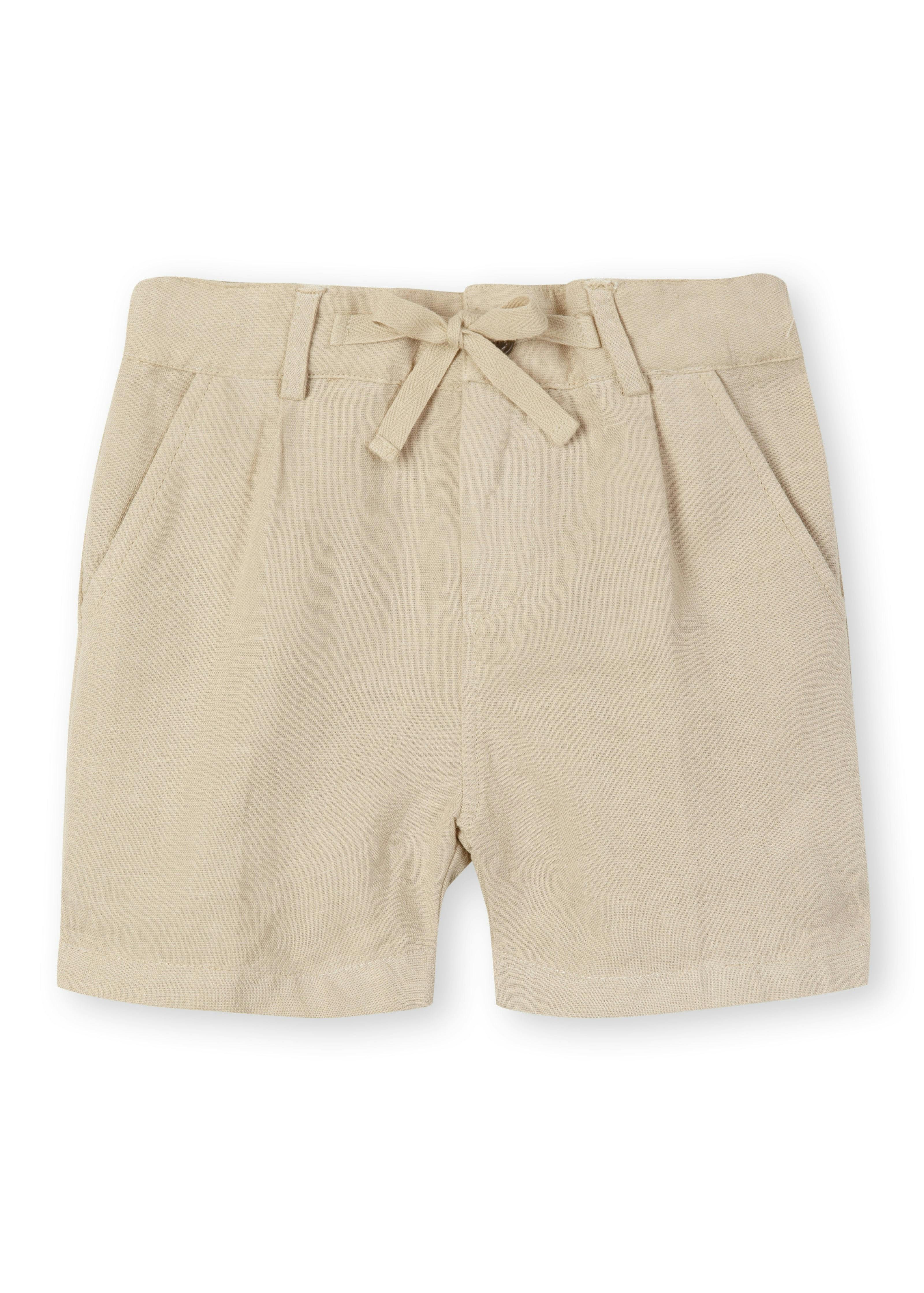 Sand Linen Cotton Shorts