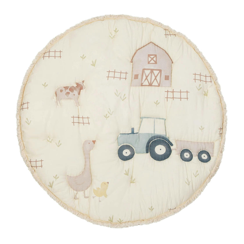 Charlie Farmhouse Cotton Quilted Baby Play Mat