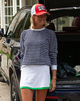 Stripe Poppy Top