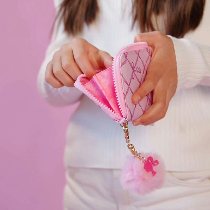 Barbie™ Ribbon Dance Kids Zip Wallet with Pom Charm