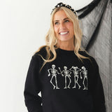 Glow In The Dark Silly Skelly Halloween Women's Sweatshirt