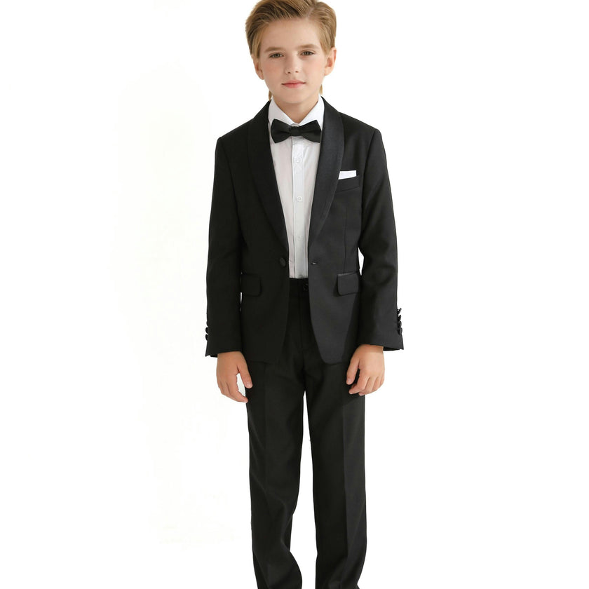 Black Shawl Lapel Wool Suit