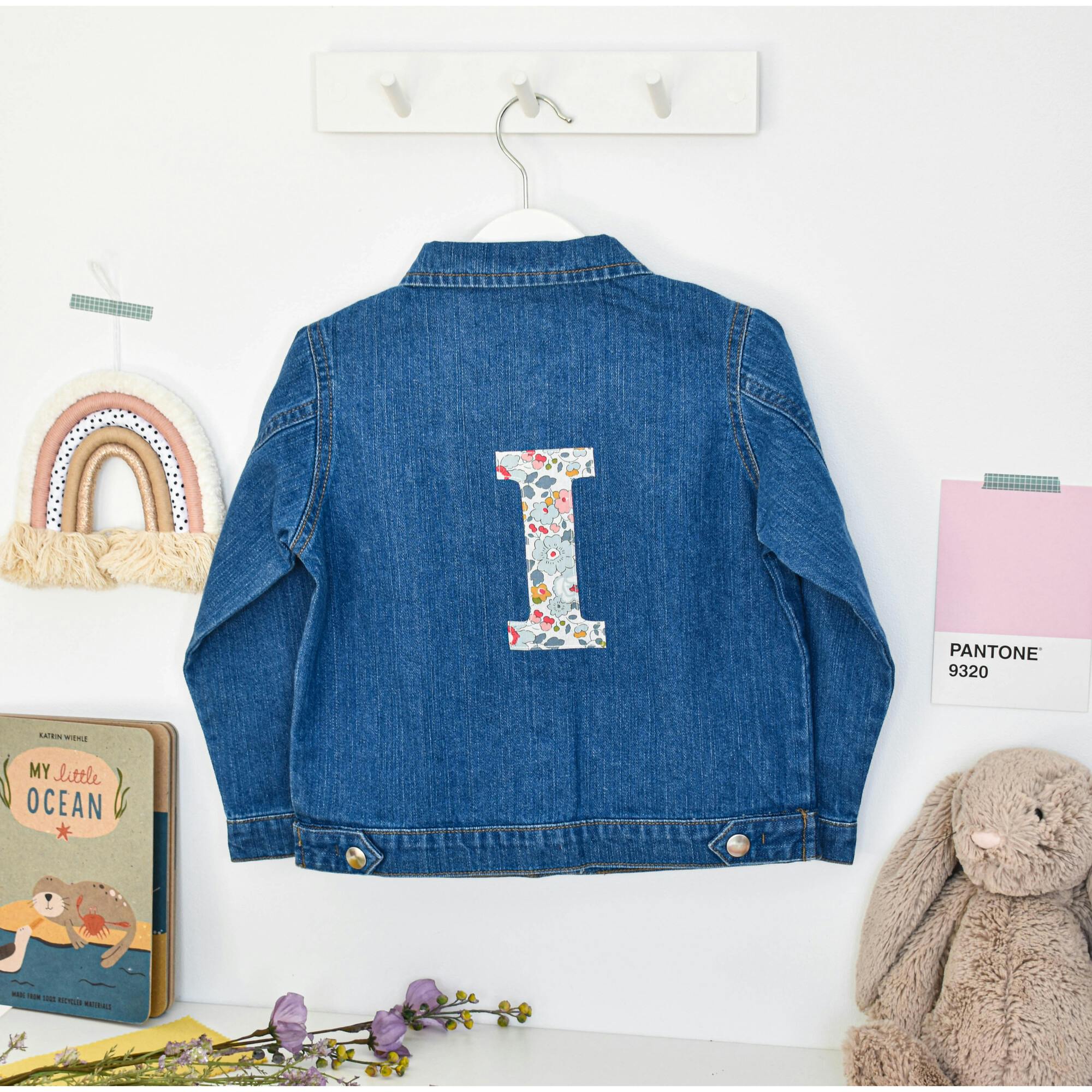Liberty of London Children's Personalised Denim Jacket, Blue