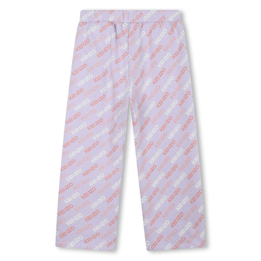 KENZO KIDS Lilac Logo Stripe Jogger Pants