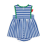 Stripe Knit Romper With Tulip