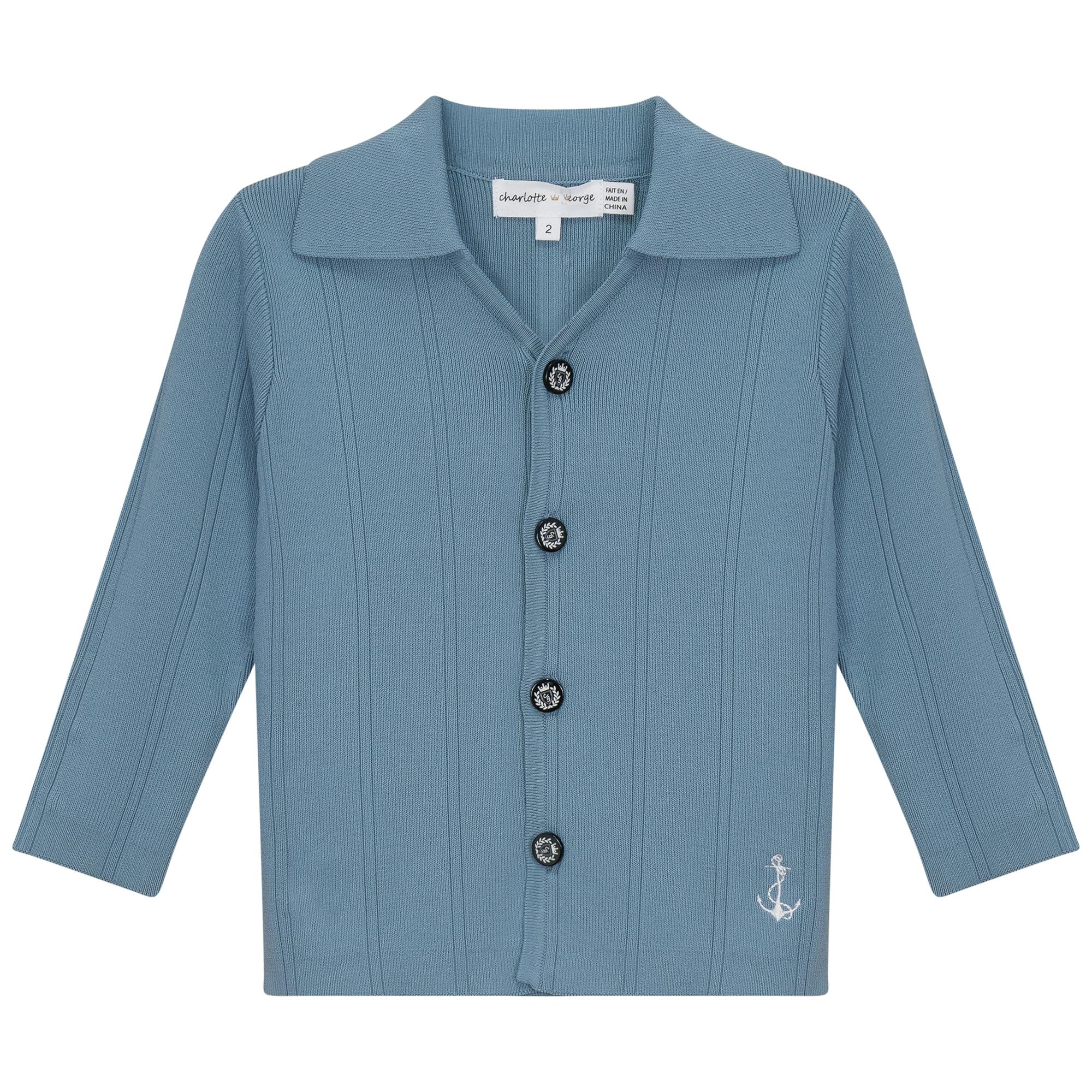 Anchor Embroidered Long Sleeve Jacket
