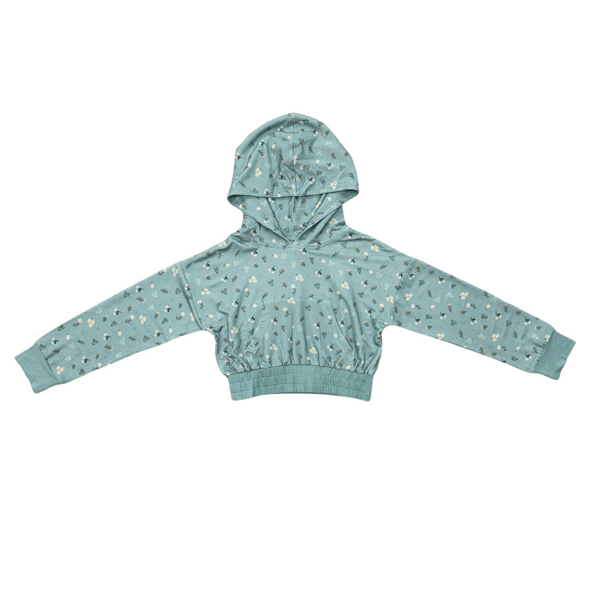 Girl's Hoodie Pullover Heart Twinkle Floral