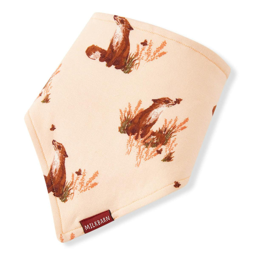 Floral Organic Cotton Three-Layer Kerchief Bib