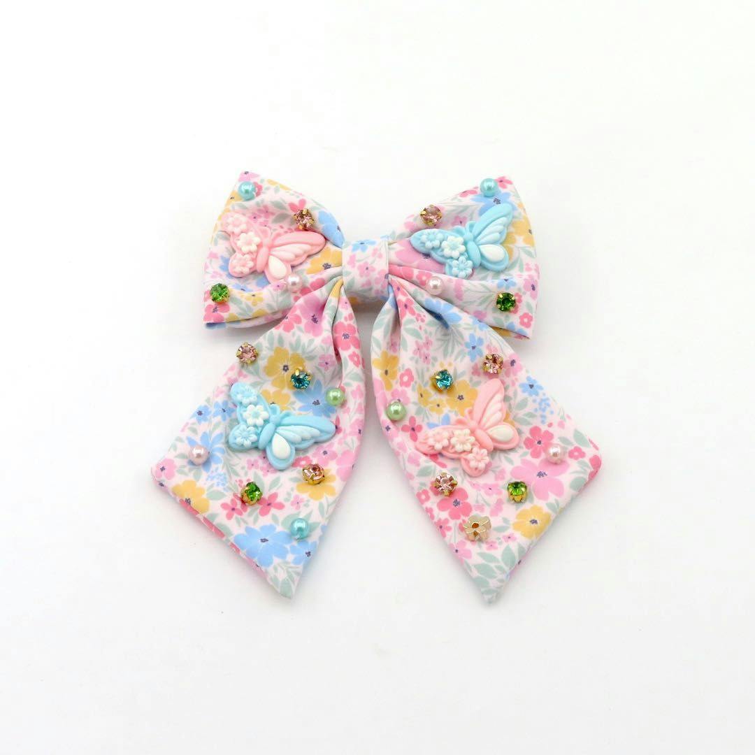 Flowers + Butterflies Bow