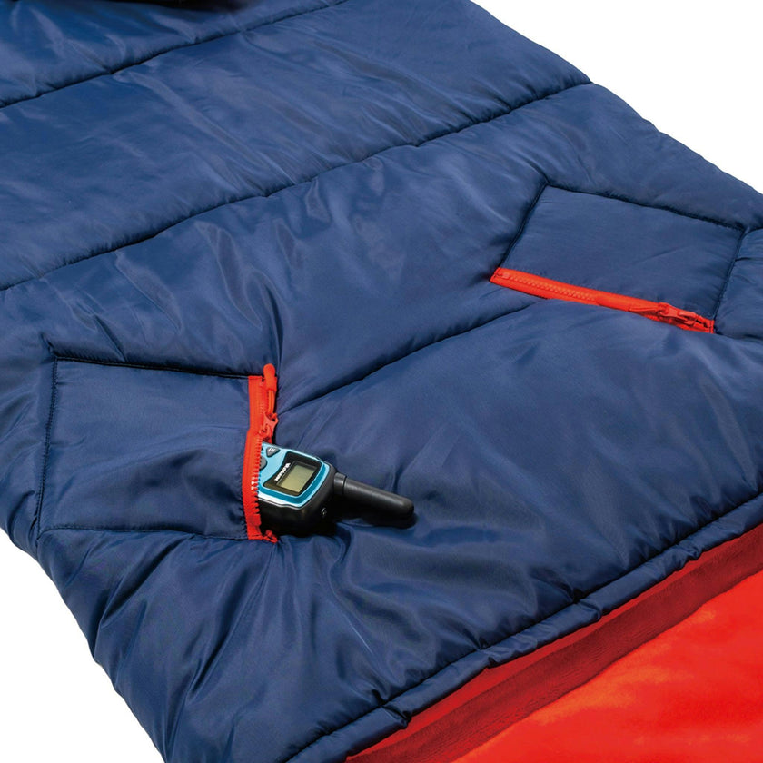 Sleep-N-Pack™ – Big Kid Size | NASA Official Logo & Patches | 2-in-1 Backpack & Sleeping Bag with Cozy Fleece Liner - NAVY