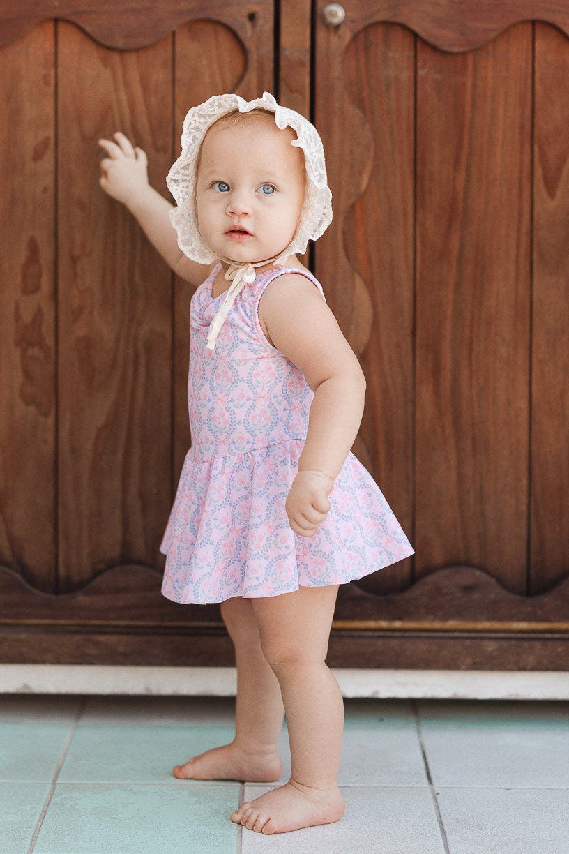 Baby Bitsy Swim Dress in Raquel Pink Floral