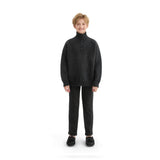 Black Button-Up Ribbed Sweater