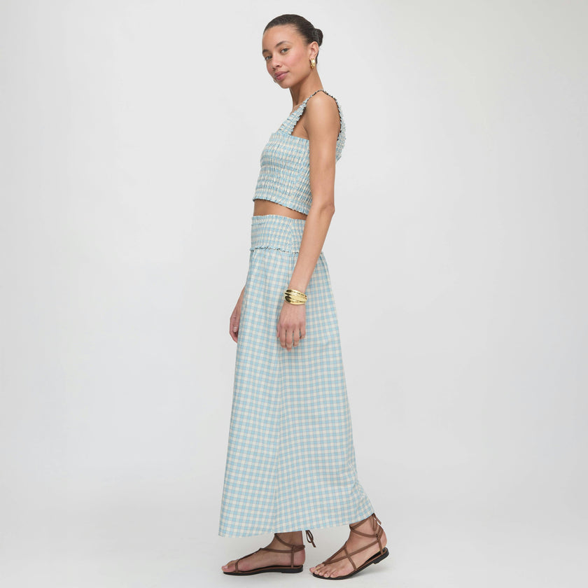 The Azalea Nap Top - Blue/Red Gingham