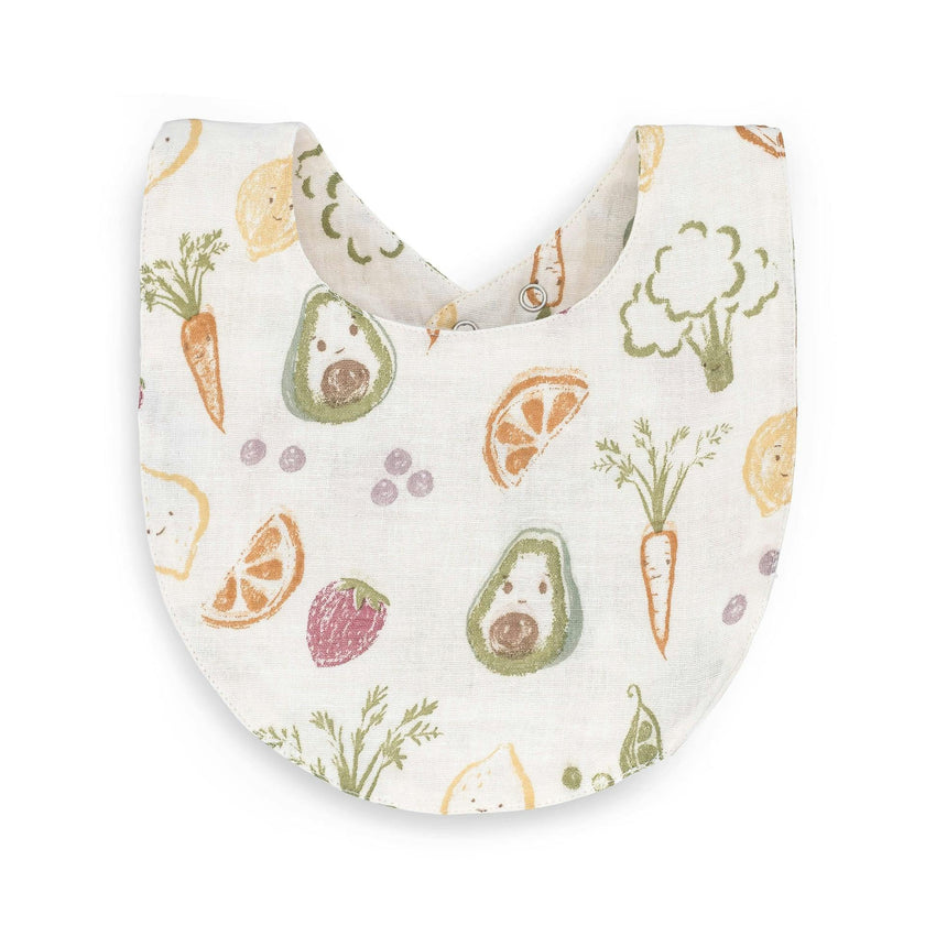 Clementine Fruit & Veggie Cotton Bandana Baby Bib (3 Pack)