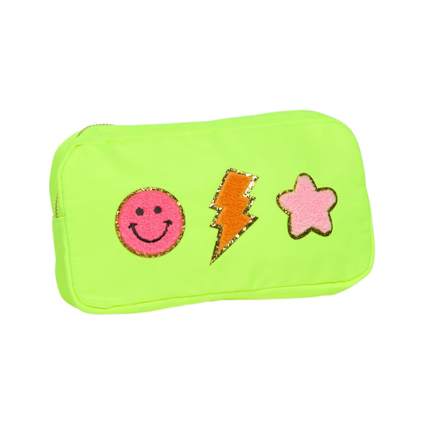 Medium Nylon Pouches w/ Assorted Chenille Patches