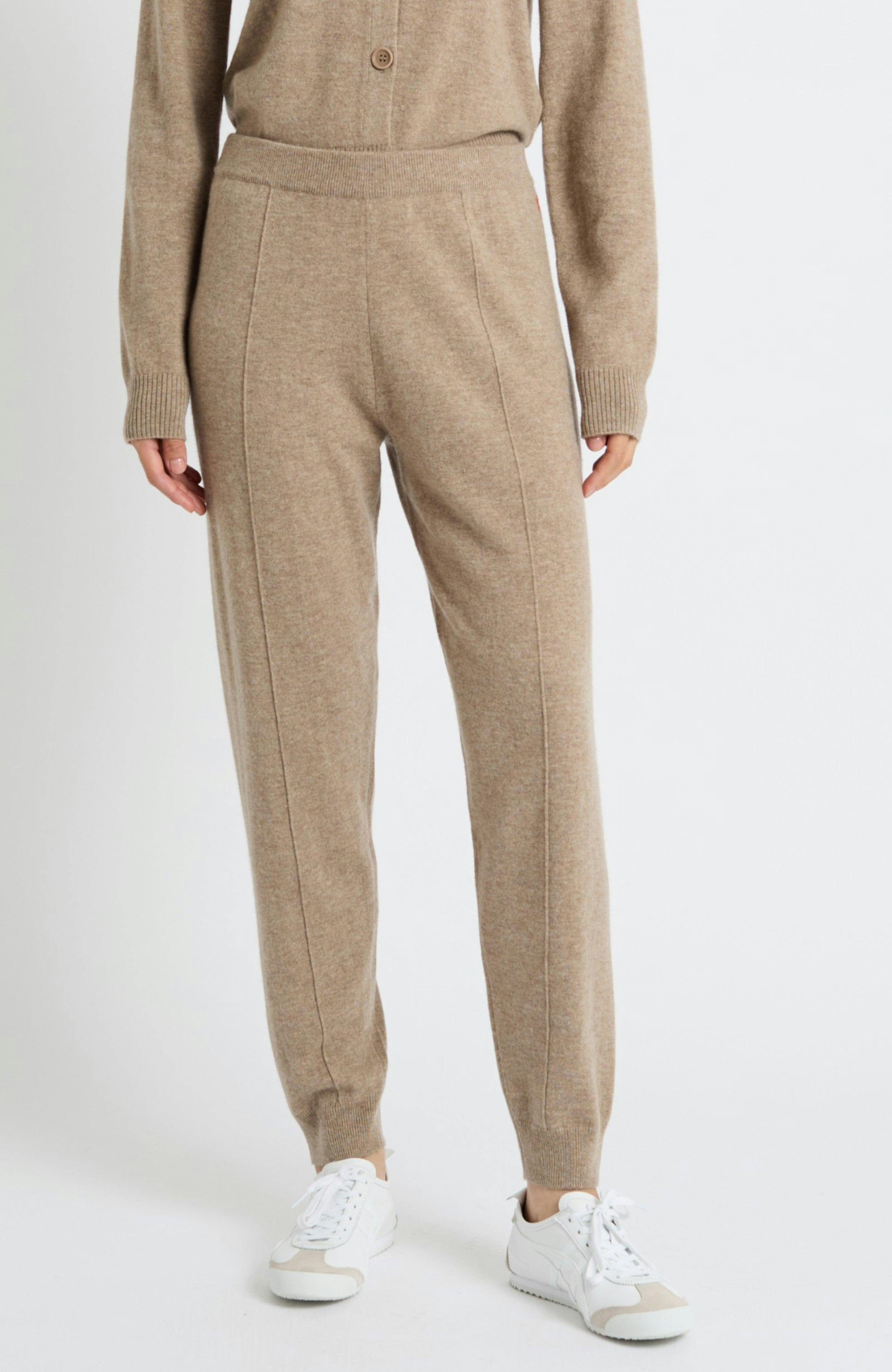 Wool Cashmere Cuffed Joggers