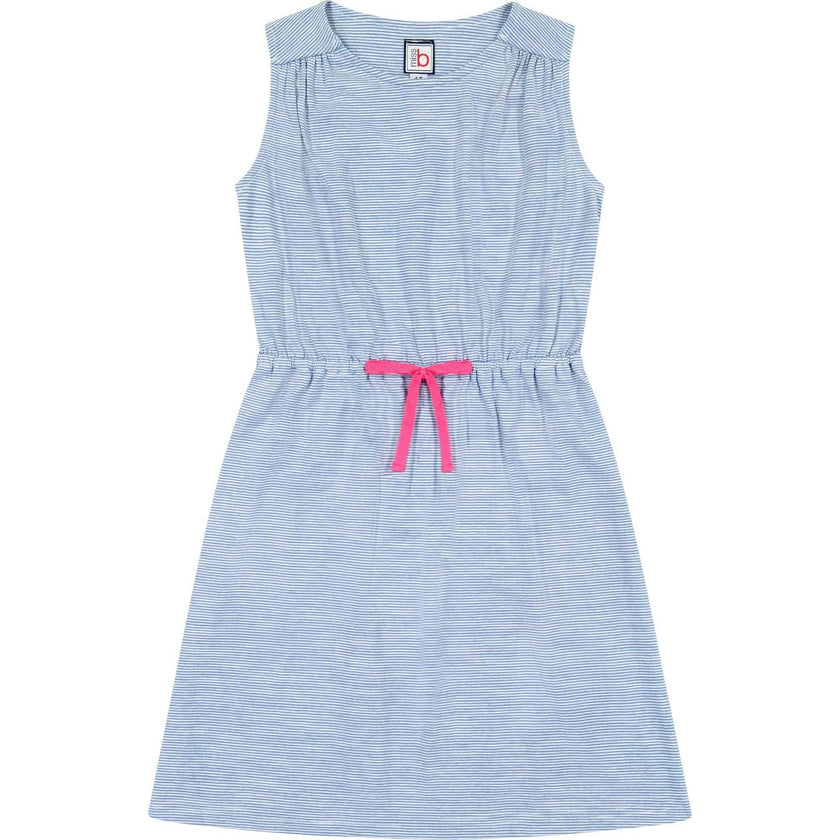 Lindsey Drawstring Tank Dress, Stripes