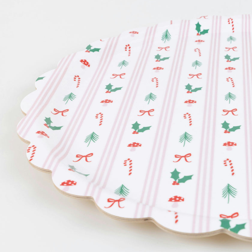 Festive Icon Stripes Large Tray