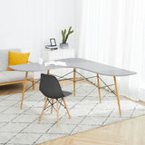 Roberto L-Shaped Corner Desk with Wood and Metal Details