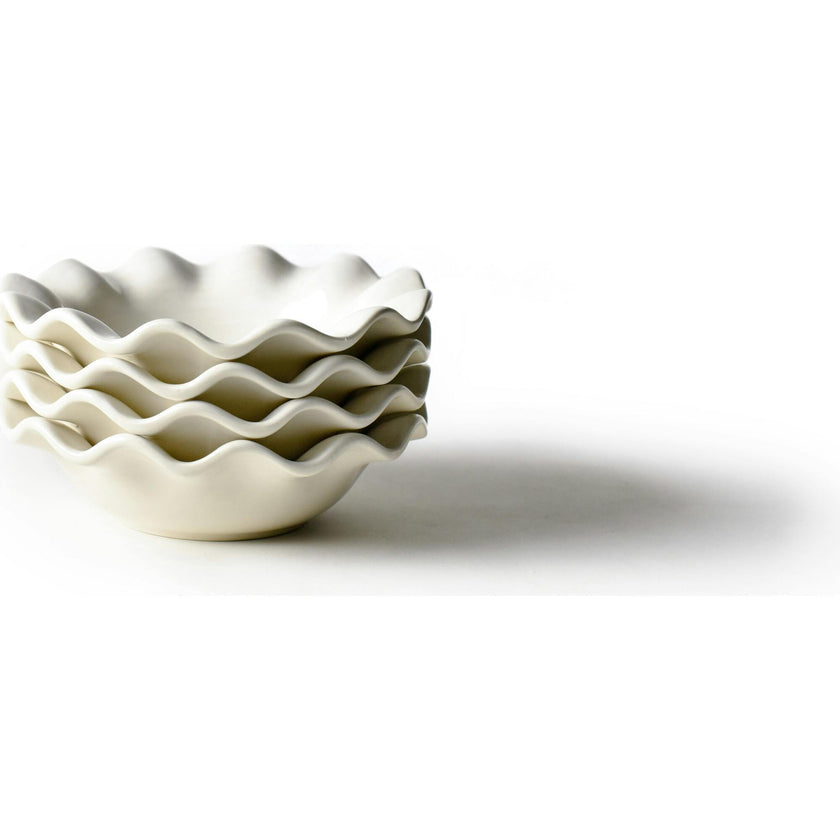 Signature White Ruffle Flare Small Bowl