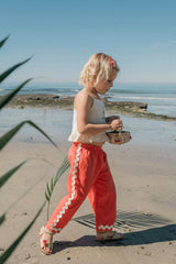 Wide-Leg Pant Set in Tres Cherry