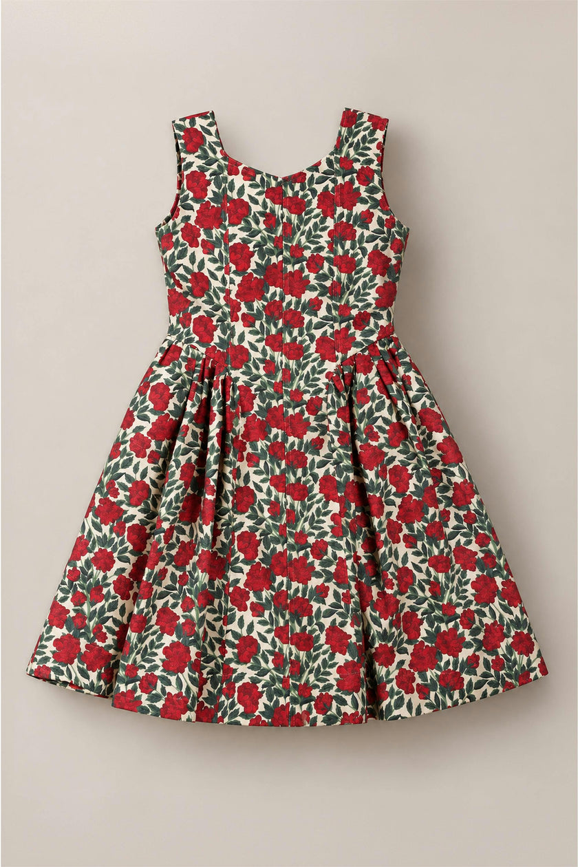 Teen Edith Dress in Red Roses