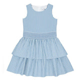 Seersucker Dress With Waist Ruching