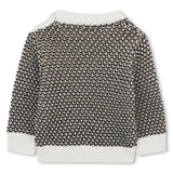 Baby Boys Black, Beige & Ivory Logo Knitted Jumper