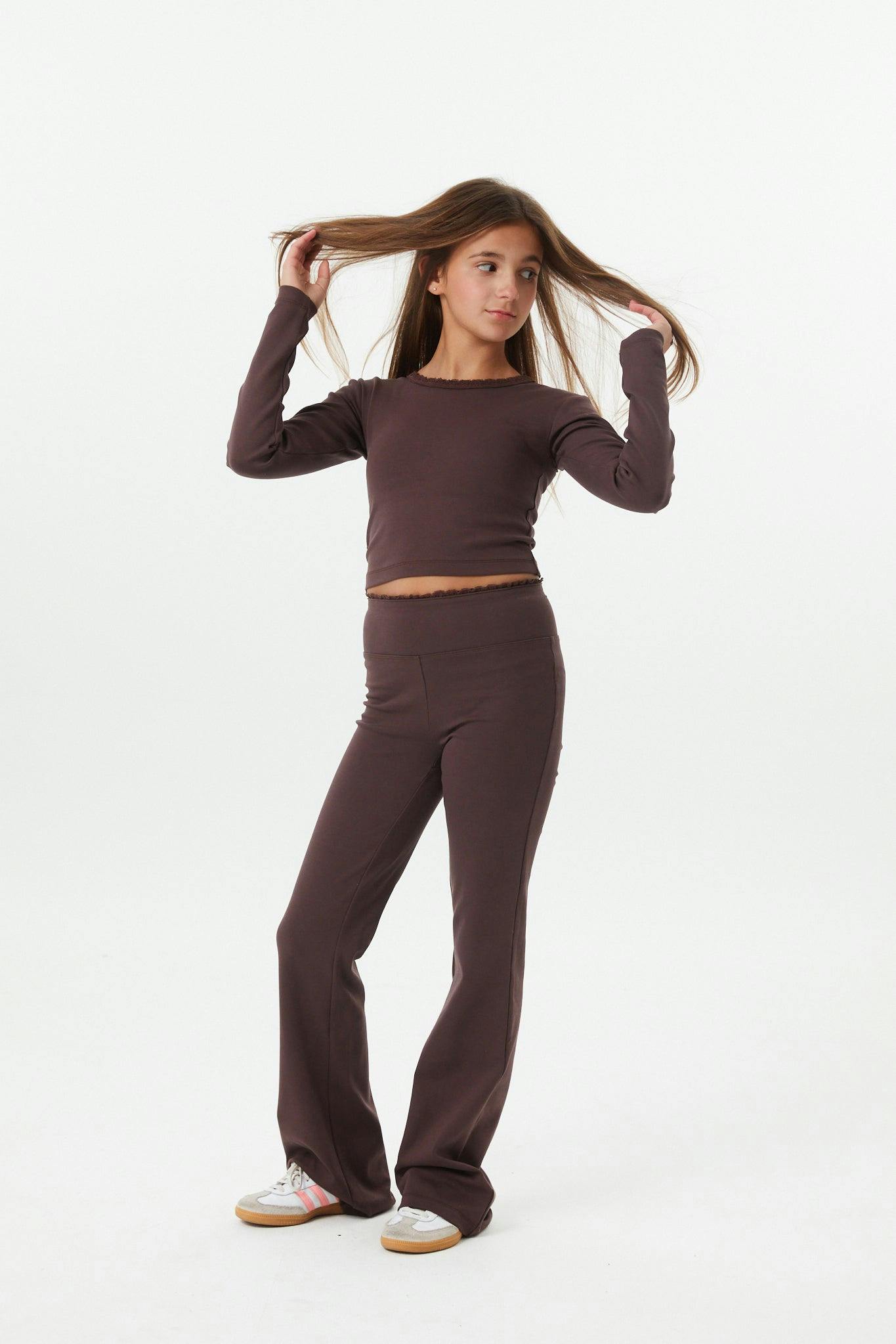 Mae Brown Cotton Spandex Legging