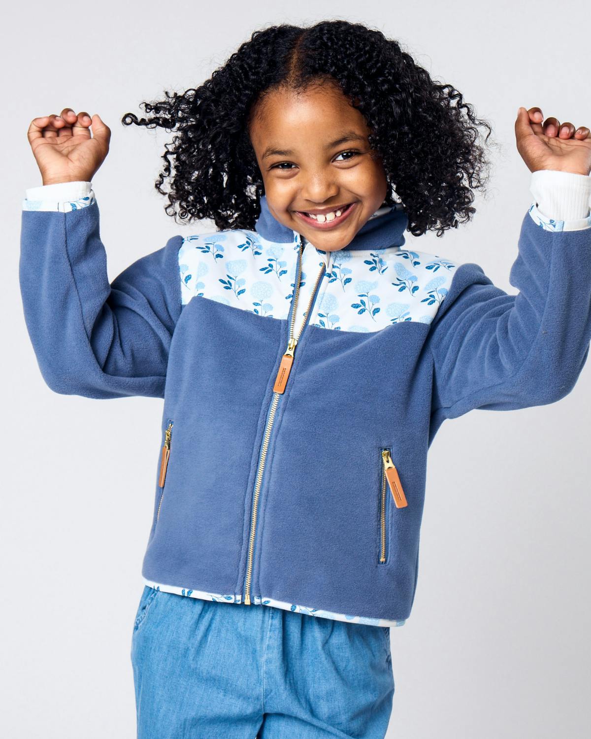 Kids Hydrangea Fleece Jacket