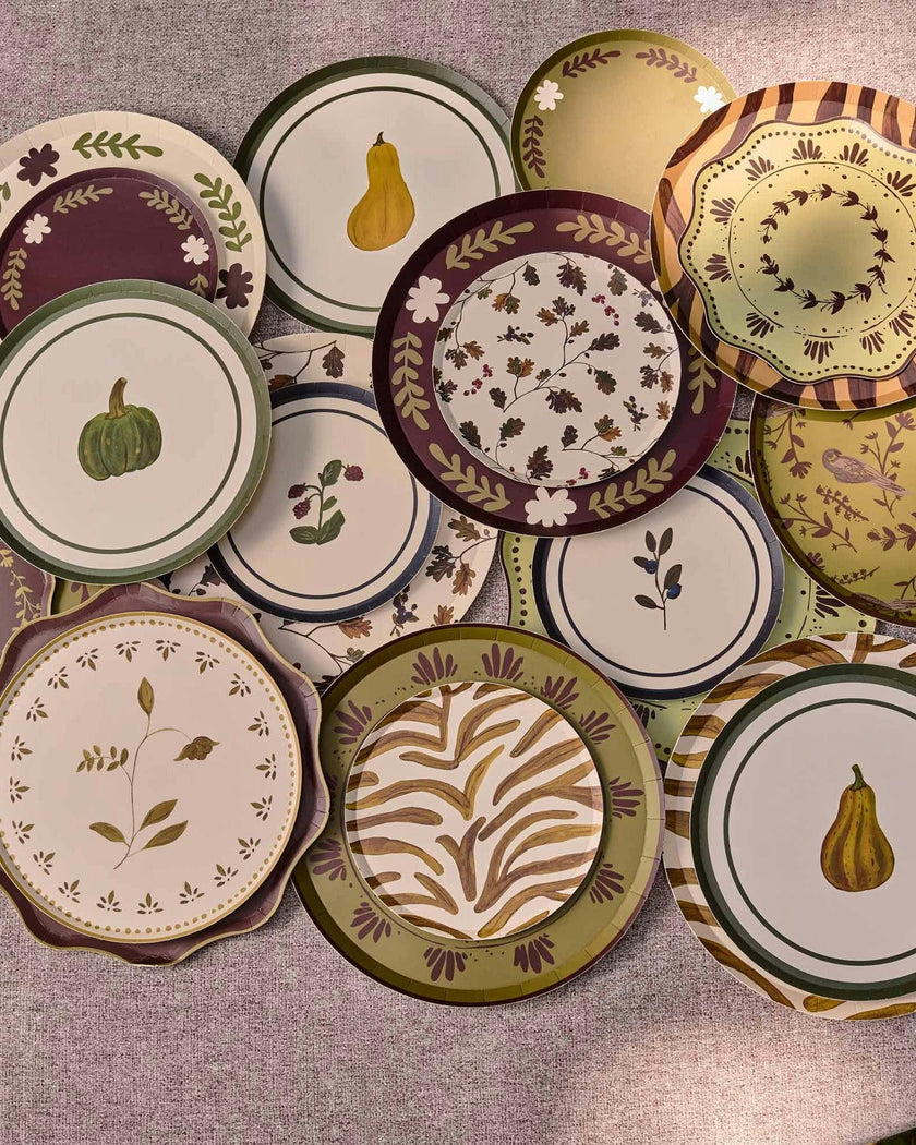 Botanica Hors d'Oeuvres Plate Set - Olive