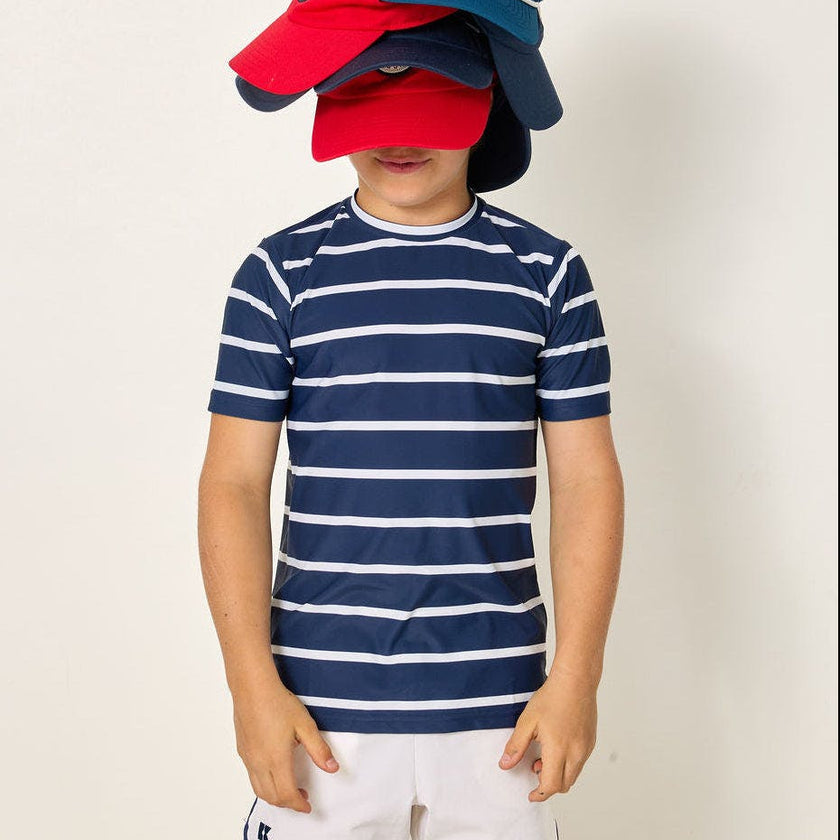 navy/white ballpark stripe practice shirt