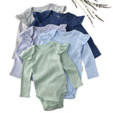 ASHLEY 5-Pack Long Sleeve Ruffle Bodysuits