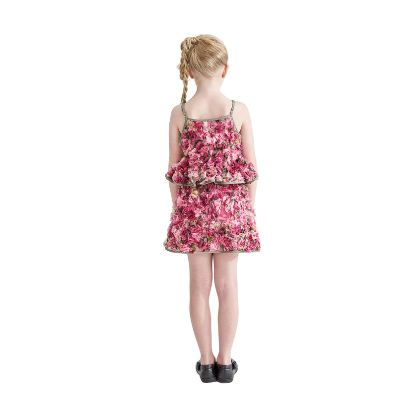 Pink Zinnia Textured Skirt Set