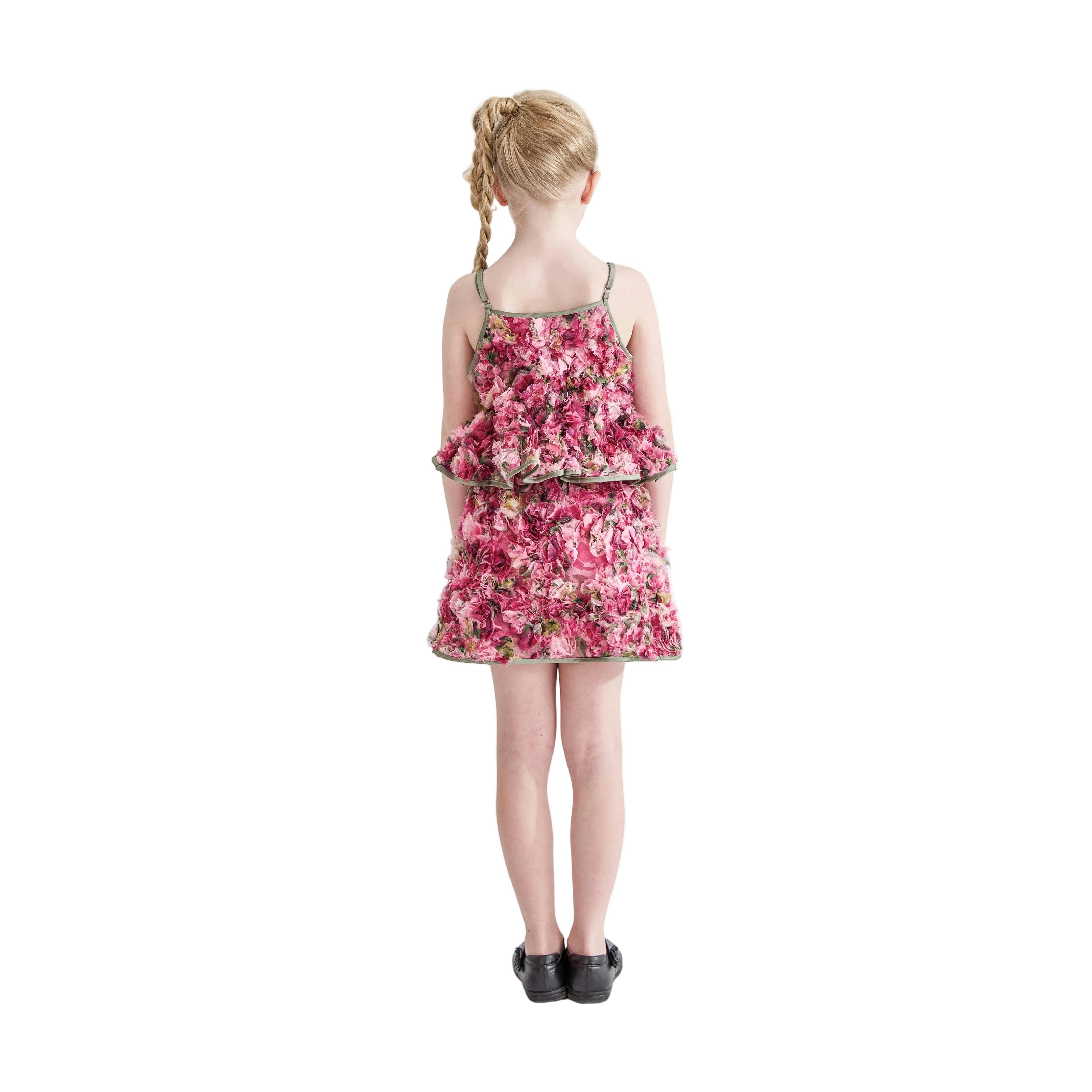 Pink Zinnia Textured Skirt Set