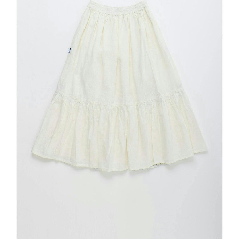 BARCOS EMBROIDERED SKIRT WHITE