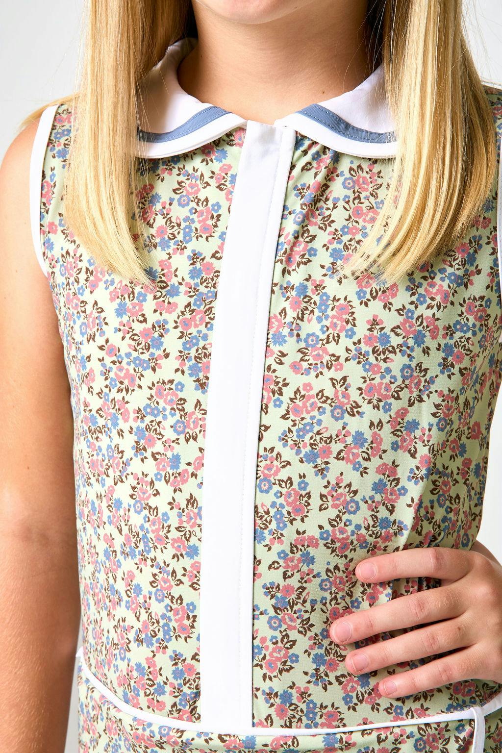 fall floral court dress