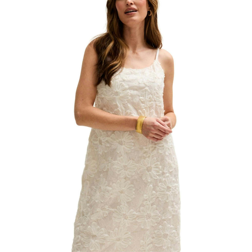 Lily Spaghetti Strap Ribbon Work Midi Dress