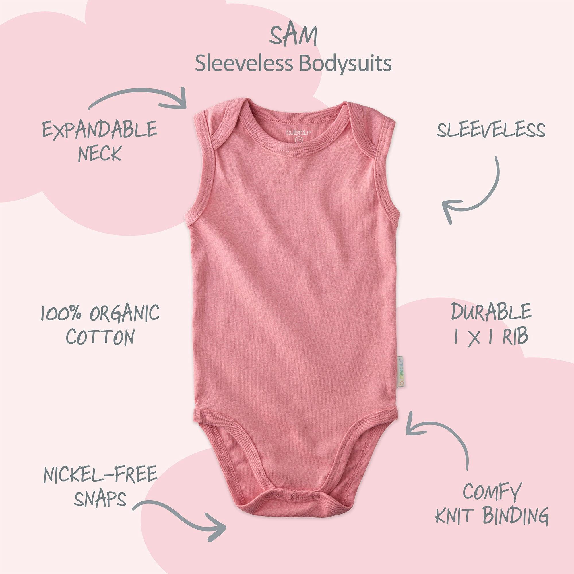 SAM 5-Pack Sleeveless Bodysuits