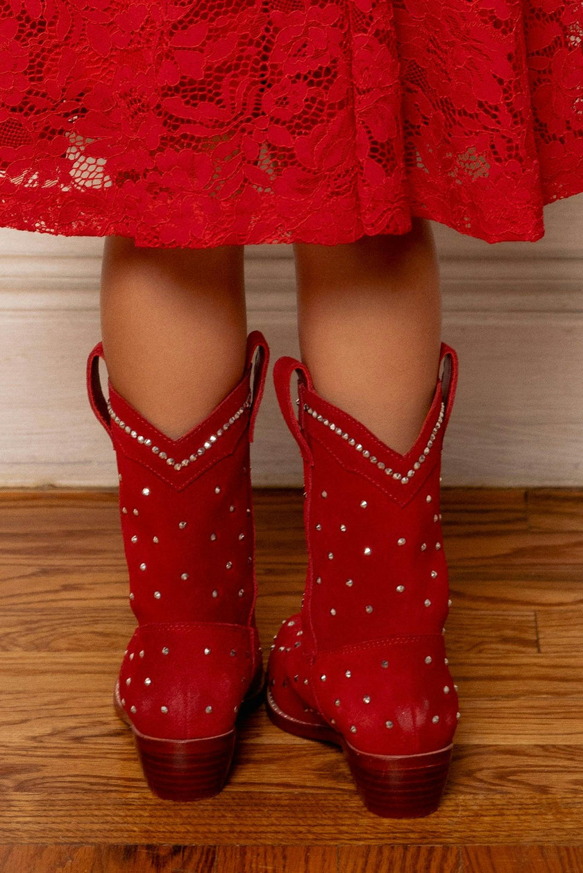 Mini Channing Bootie in Red