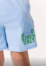 Good Vibes Only Velour Short Set
