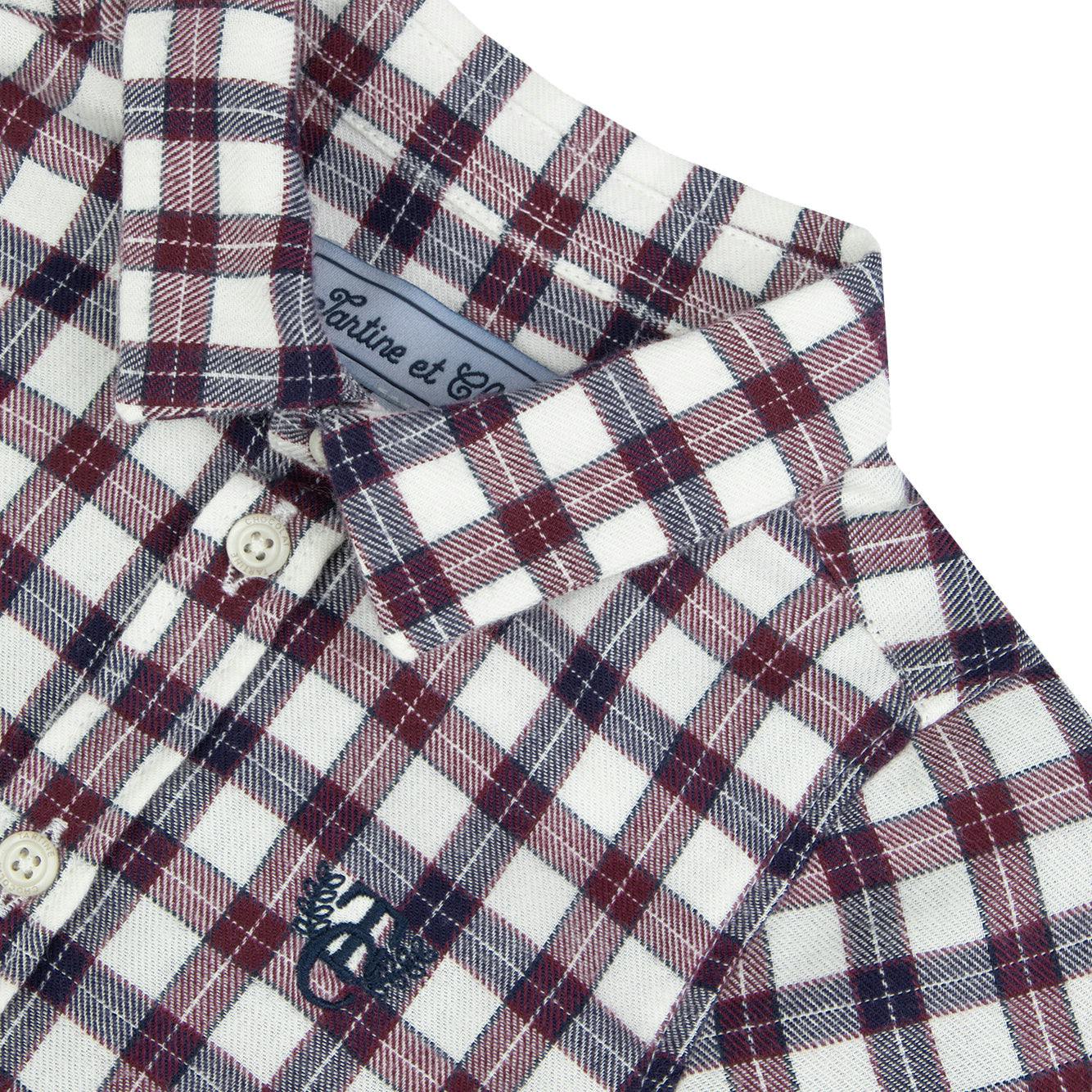 TARTINE ET CHOCOLAT Bordeaux Baby Shirt - Nacre