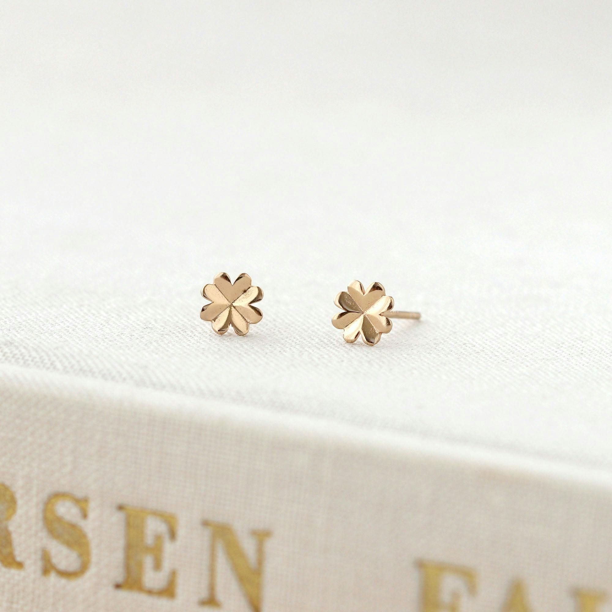 Four Leaf Clover Stud Earrings