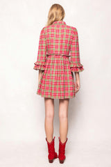 Bowie Dress in Rosewood Tartan