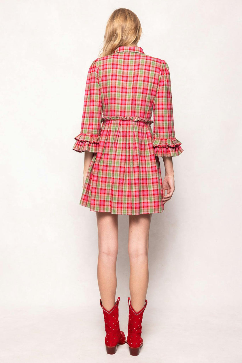 Bowie Dress in Rosewood Tartan