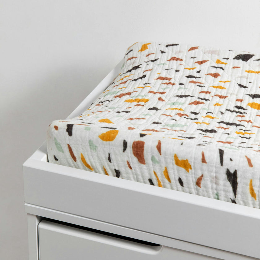 Organic Muslin Cotton Quilted Changing Pad Cover