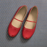 Sasha Ballet Flat | Red Leather